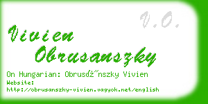 vivien obrusanszky business card